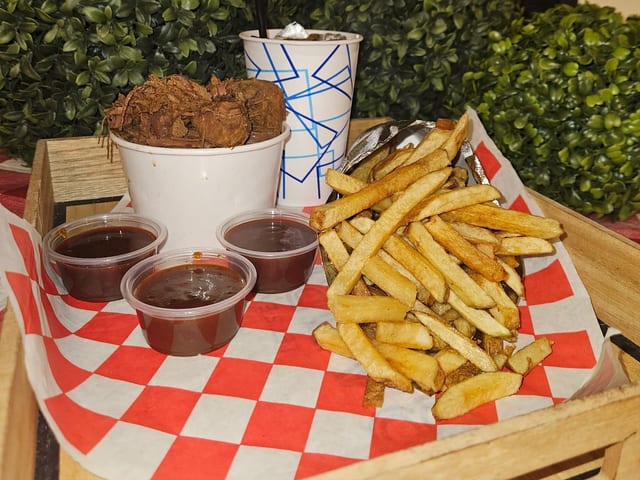 Beef Ends in BBQ Sauce.