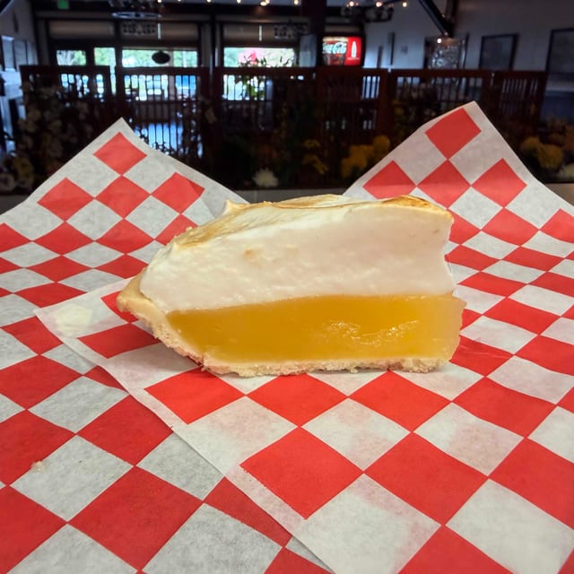 Lemon Meringue Pie Slice.